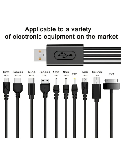 10 In 1 USB to Multi-ports USB Cable