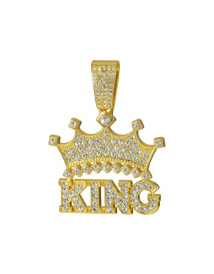 Men Hip Hop Crown with King Pendant Necklace