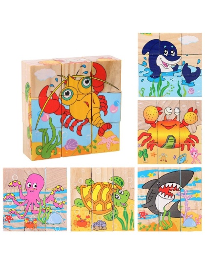 Children Six Side Cube Jigsaw Puzzles Game