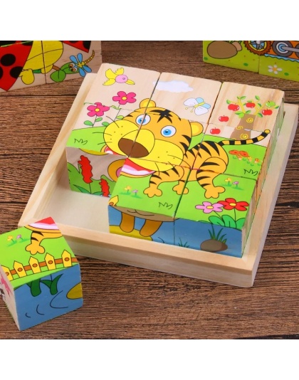 Children Six Side Cube Jigsaw Puzzles Game